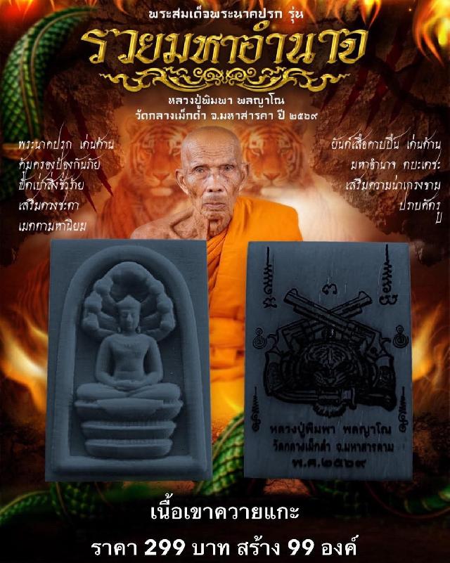 พระสมเด็จพระนาคปรก   รุ่น รวยมหาอำนาจ   หลวงปู่พิมพา พลญาโณ วัดกลางเม็กดำ จ. มหาสารคาม   เปิดจองครับ