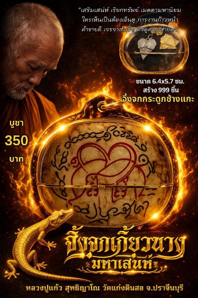 หลวงปู่แก้ว สุทธิญาโณ วัดแก่งดินสอ อ.นาดี จ.ปราจีนบุรี เปิดจองครัย