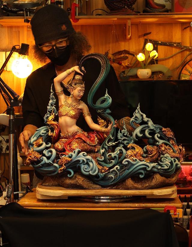 รายละเอียดการสั่งจองผลงาน “พระแม่ธรณี” ขนาดบูชาสูง 61 Cm. กว้าง 74 Cm. ลึก 41 Cm. เปิดจอง