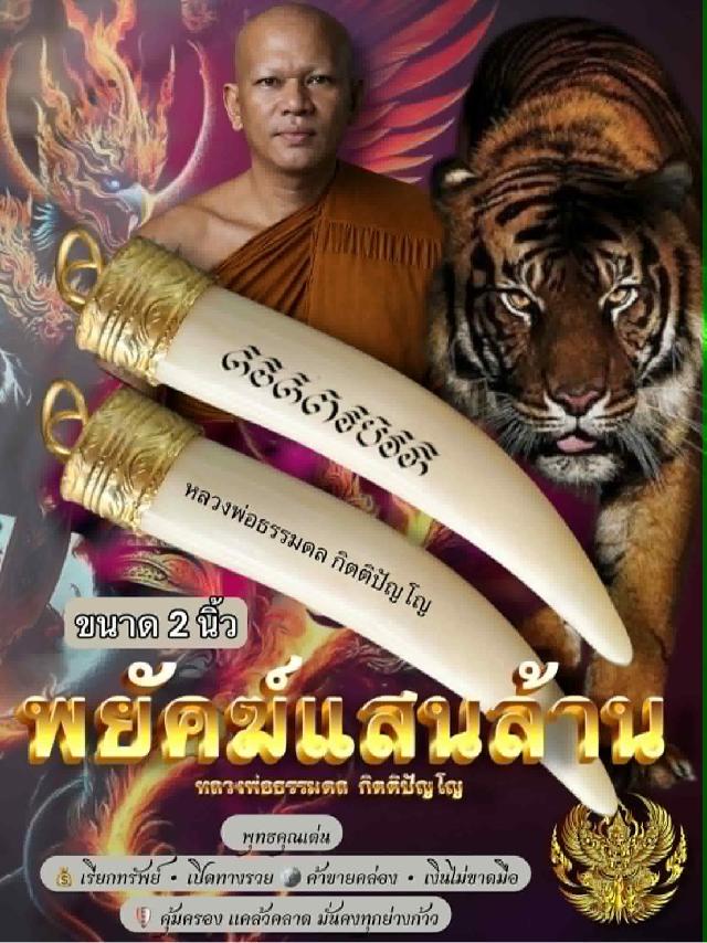 พยัคฆ์แสนล้าน งานแกะทรงเขี้ยวจากวัสดุมงคลสายช้าง เปิดจองครับ