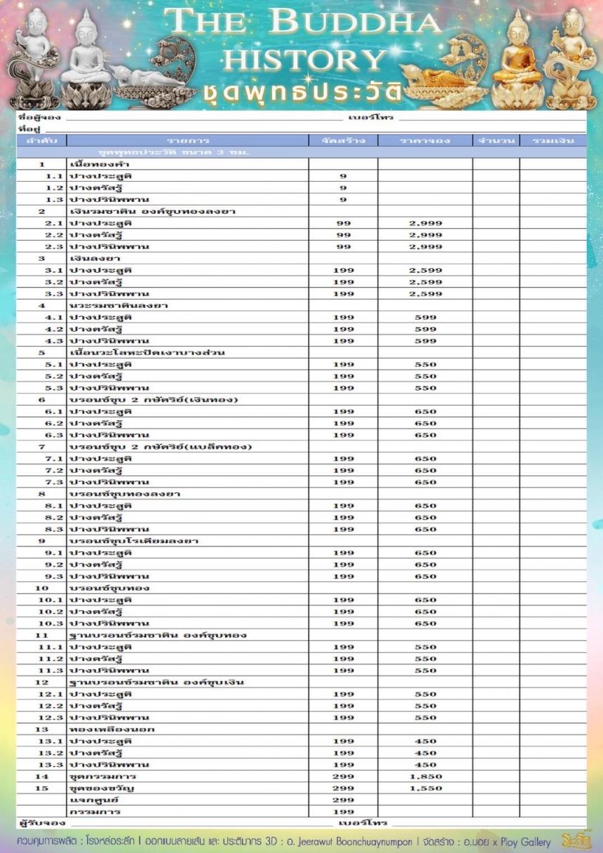 เปิดจองวันเสาร์ที่ 19 สิงหาคม 2566 เวลา 09:19 น.เสกที่วัดวิมุติธรรม พุทธประวัติ ฝประสูติ ตรัสรู้ ปรินิพพาน เปิดจองครับ