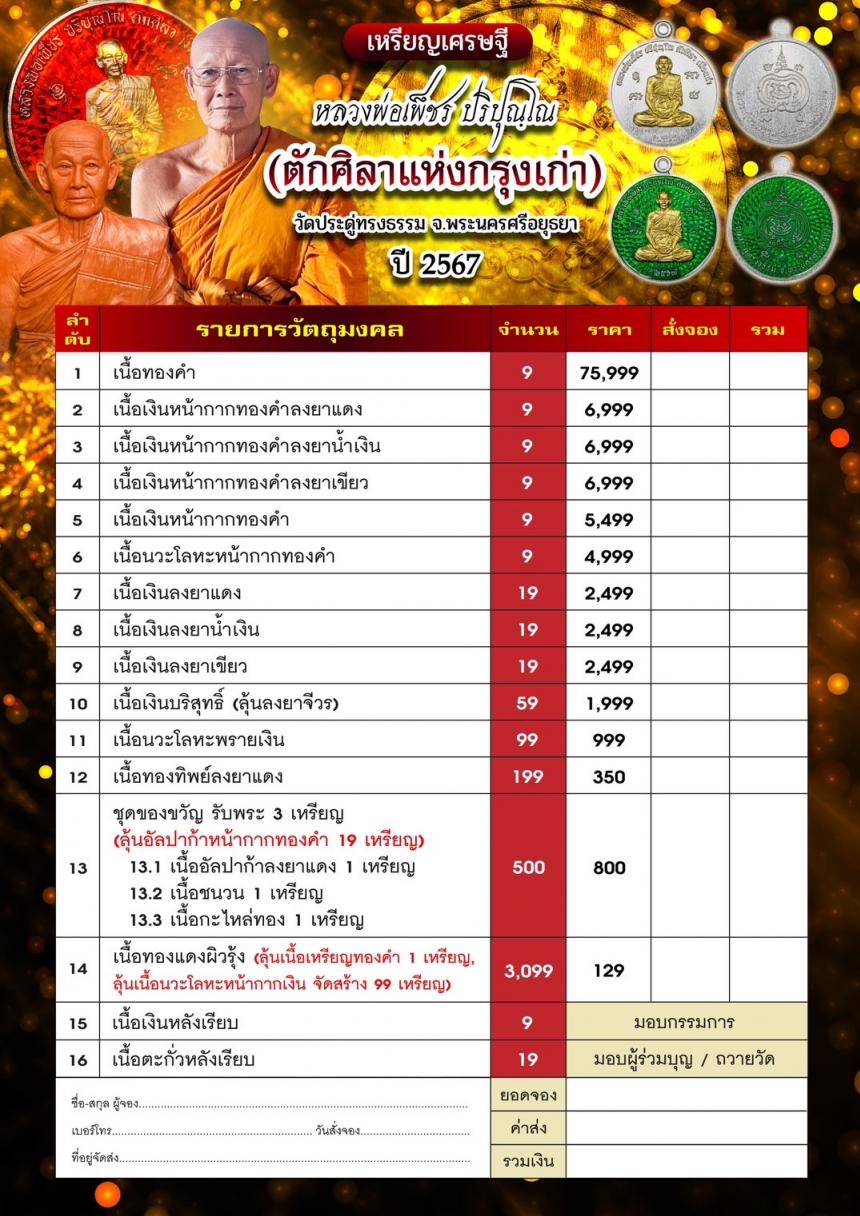 เหรียญเศรษฐี หลวงพ่อเพ็ชร ปริปุณฺโณ🌟🌟 วัดประดูทรงธรรรม จ.พระนครศรีอยุธยา เปิดจองครับ