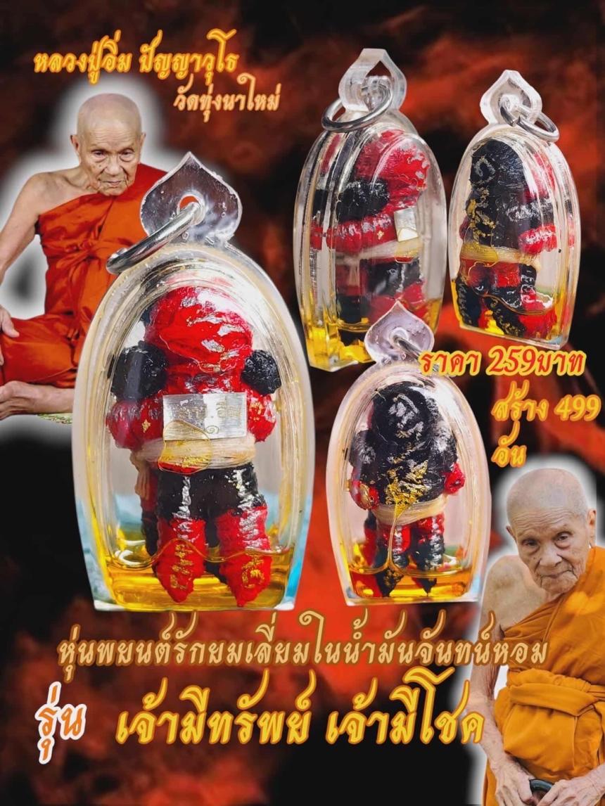 รุ่น เจ้ามีทรัพย์ เจ้ามีโชค หลวงปู่อิ่ม ปัญญาวุโธ วัดทุ่งนาใหม่ อ.พิปูน จ. นครศรีธรรมราช เปิดจองครับ