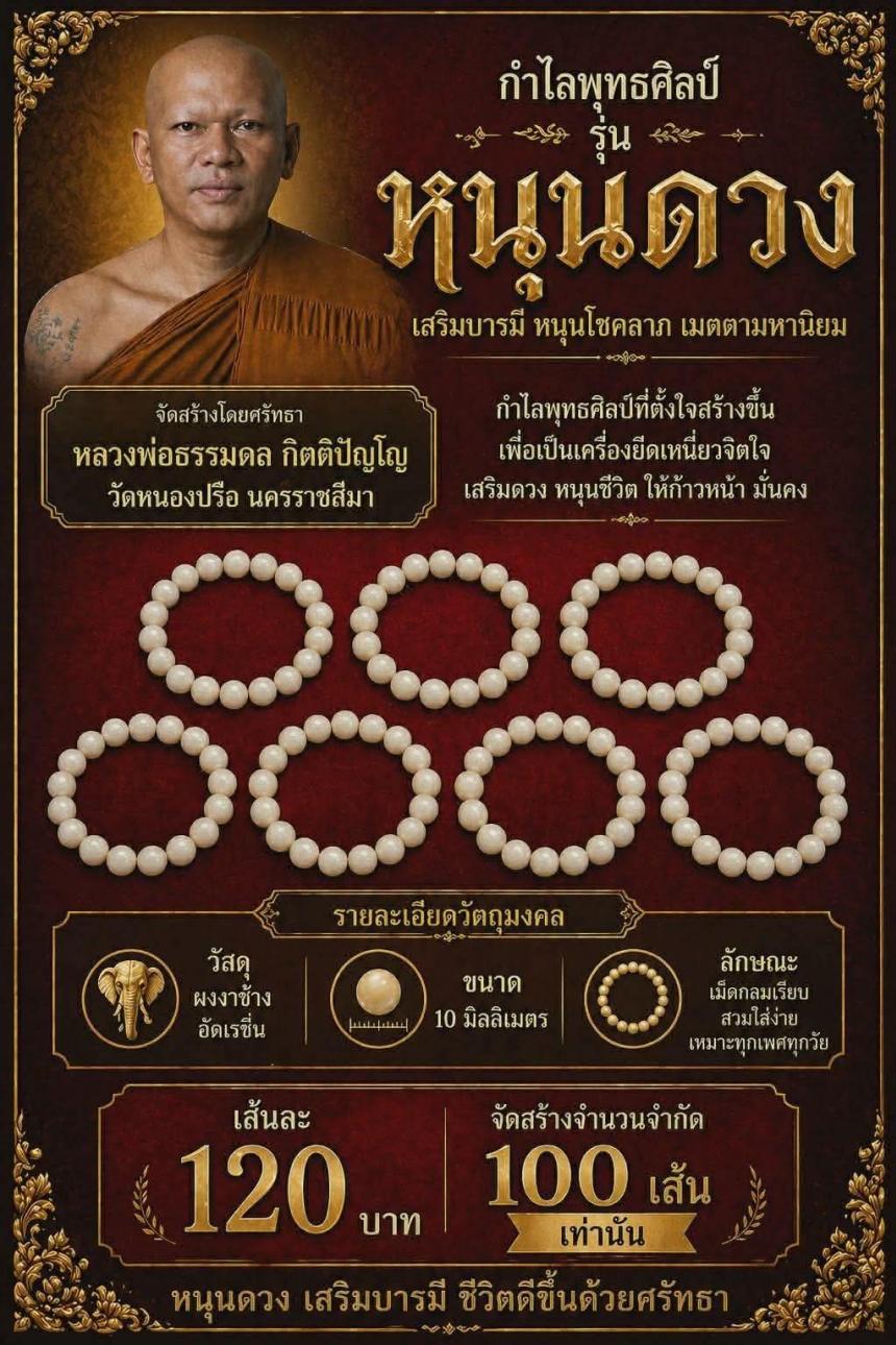 หลวงพ่อธรรมดล กิตติปัญโญ วัดหนองปรือ นครราชสีมา เปิดจองครับ