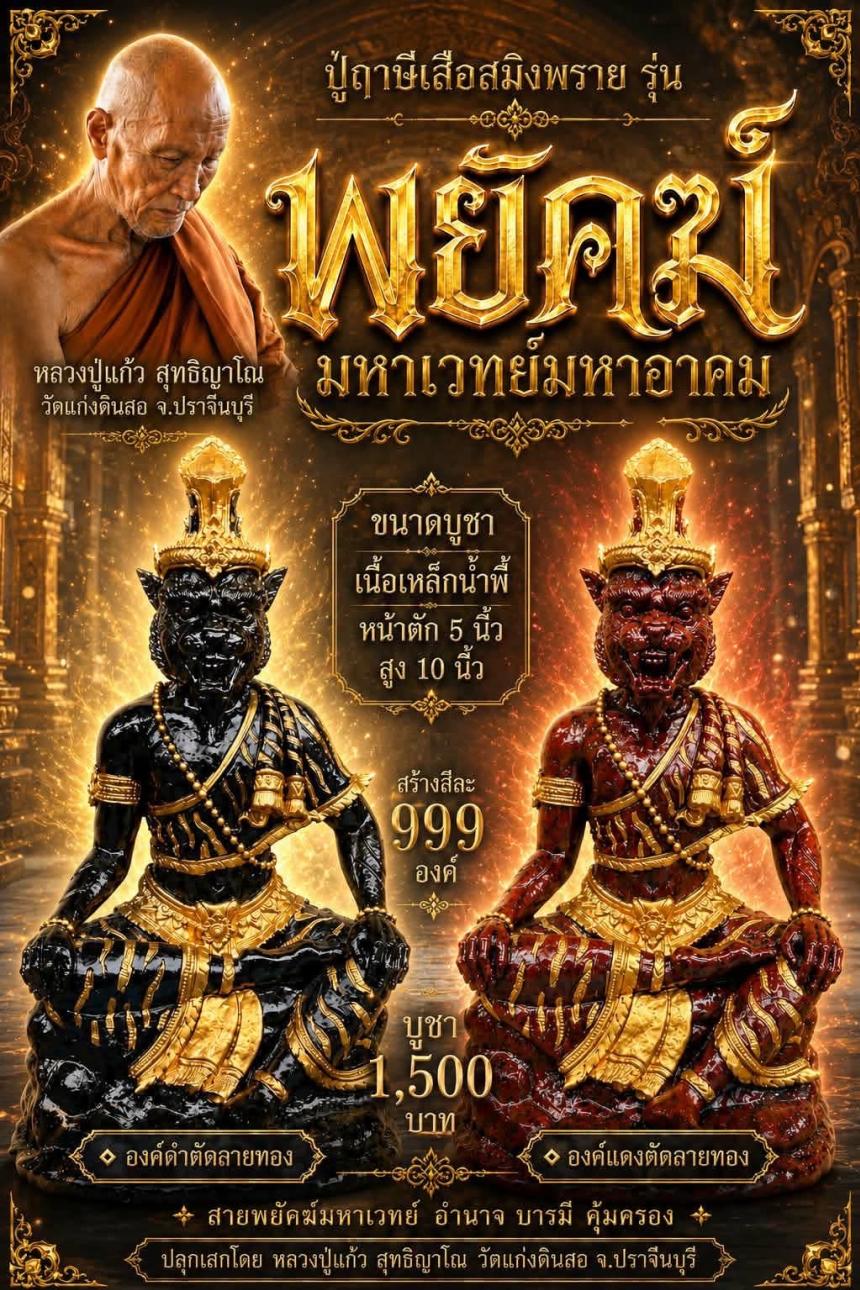 หลวงปู่แก้ว  สุทธิญาโณ🙏🙏 🔥วัดแก่งดินสอ อ.นาดี จ.ปราจีนบุรี เปิดจอง