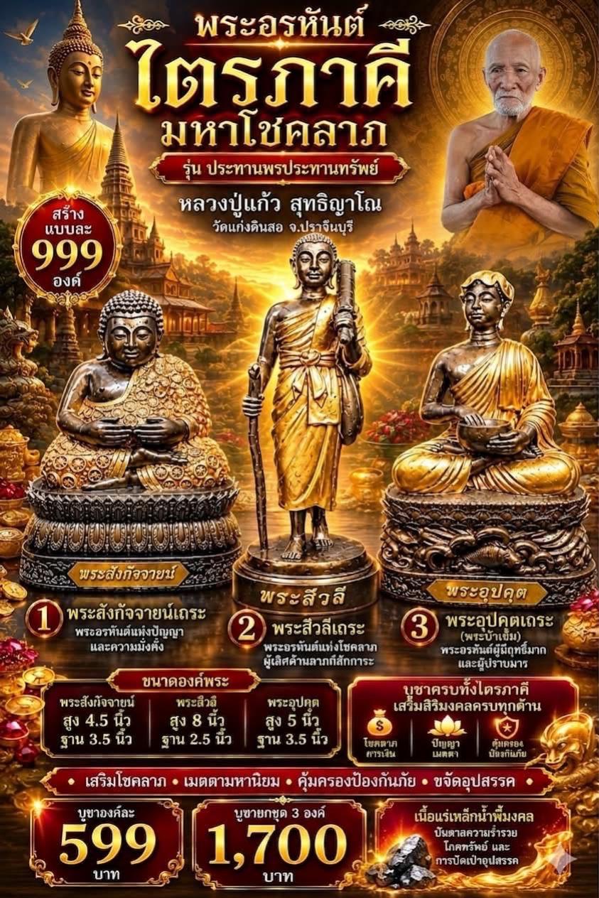 หลวงปู่แก้ว สุทธิญาโณ เปิดจองครับ