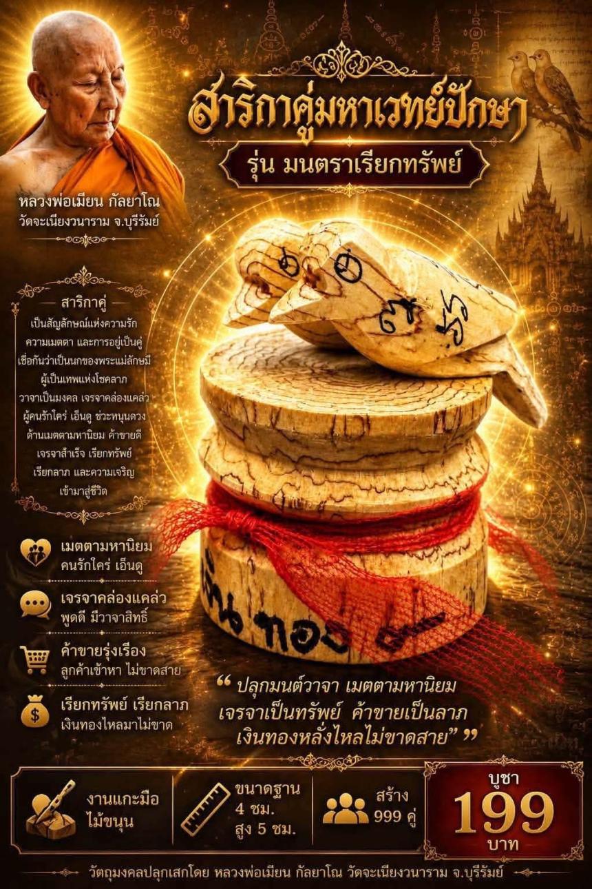 หลวงพ่อเมียน กัลยาโณ เปิดจองครับ