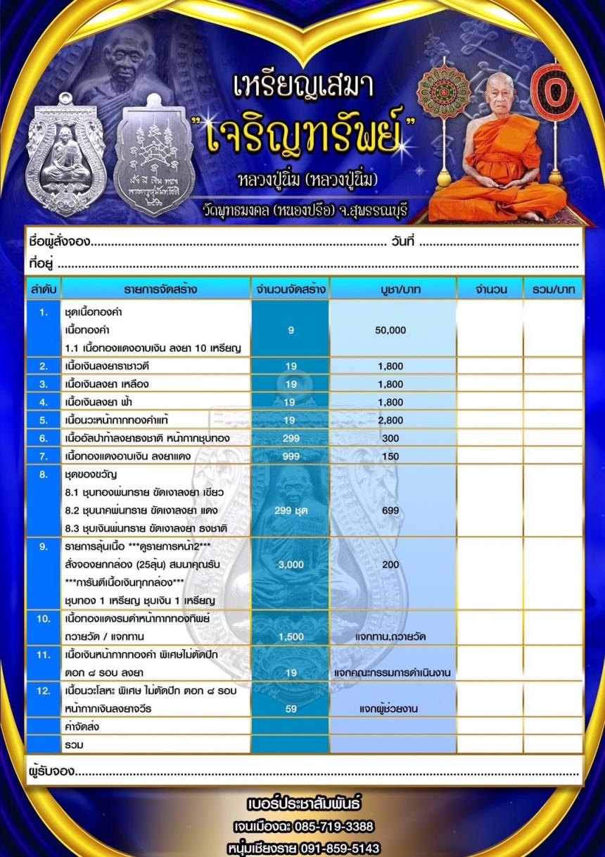 เหรียญเสมา #เจริญทรัพย์ #หลวงปู่นิ่ม โชติธัมโม วัดพุทธมงคล 🙏🙏🙏 เปิดจอง