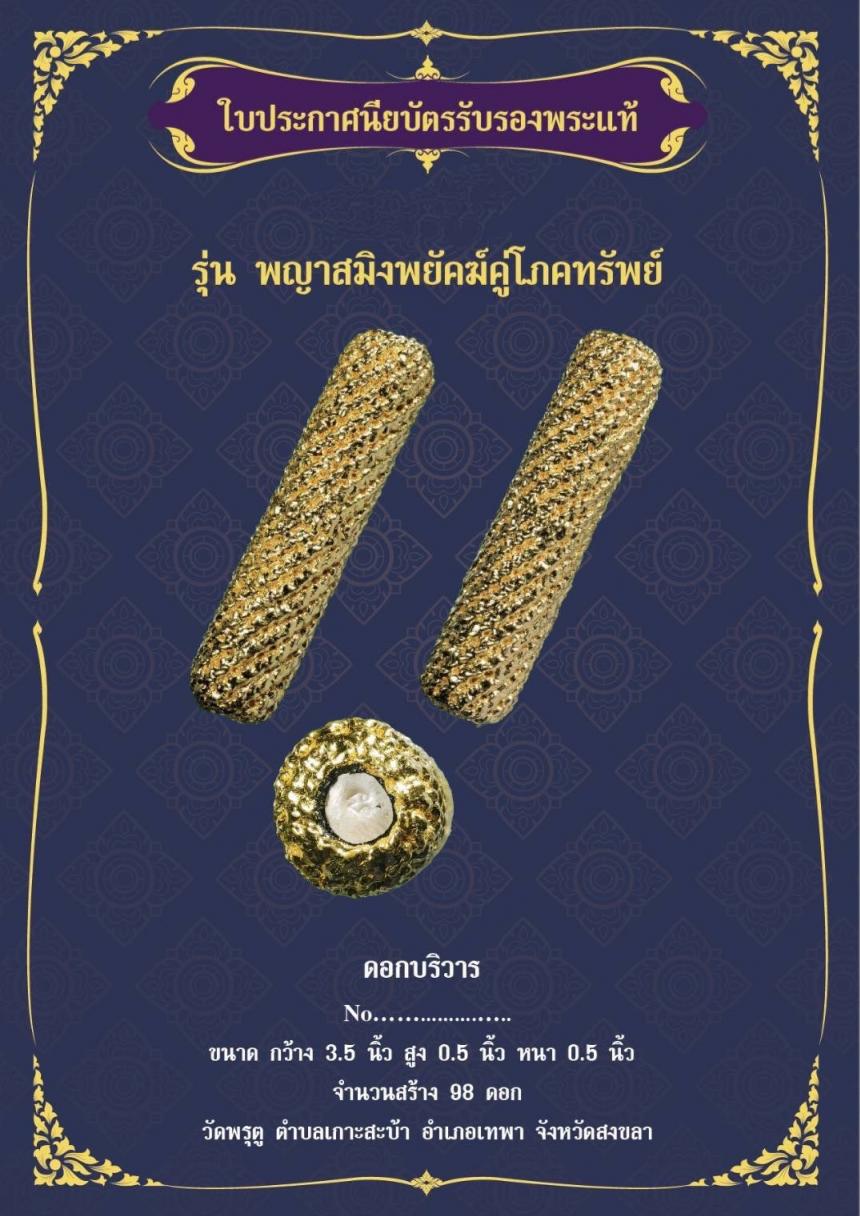 เปิดจองวัตถุมงคล รุ่น”ราชาพยัคฆ์” รายได้สมทบการบูรณะศาสนสถาน วัดพรูตู อ.เทพา จ. สงขลา