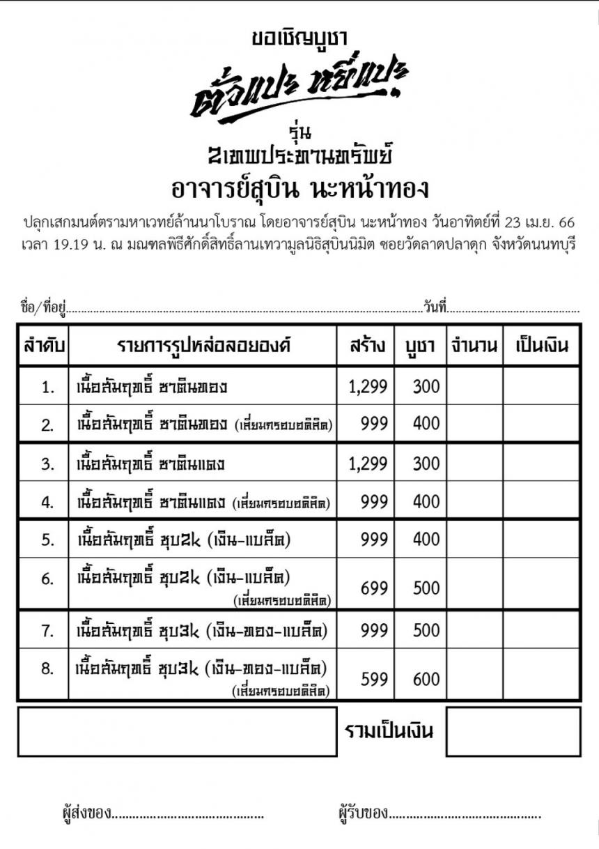 เปิดจองวันนี้ 🙏ตั่วแปะ-ยี่แปะ🙏 👍🏻👍🏻รุ่น 2เทพประทานทรัพย์📌📌 เปิดจองครับ