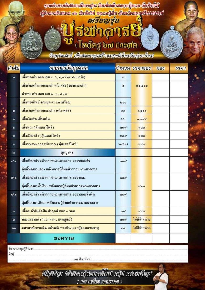 บูรพาจารย์ ไหว้ครู 67 #ทิ้งทวนก่อนหยุดสร้าง ปี67 เปิดจอง