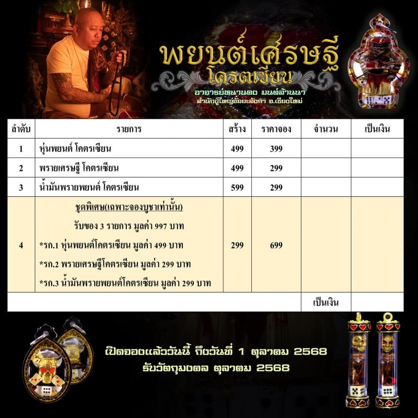 อาจารย์หนานคง มนต์ล้านนา สำนักปู่ใหญ่จั๋ยยะลังกา จ.เชียงไหม่ เปิดจองครับ