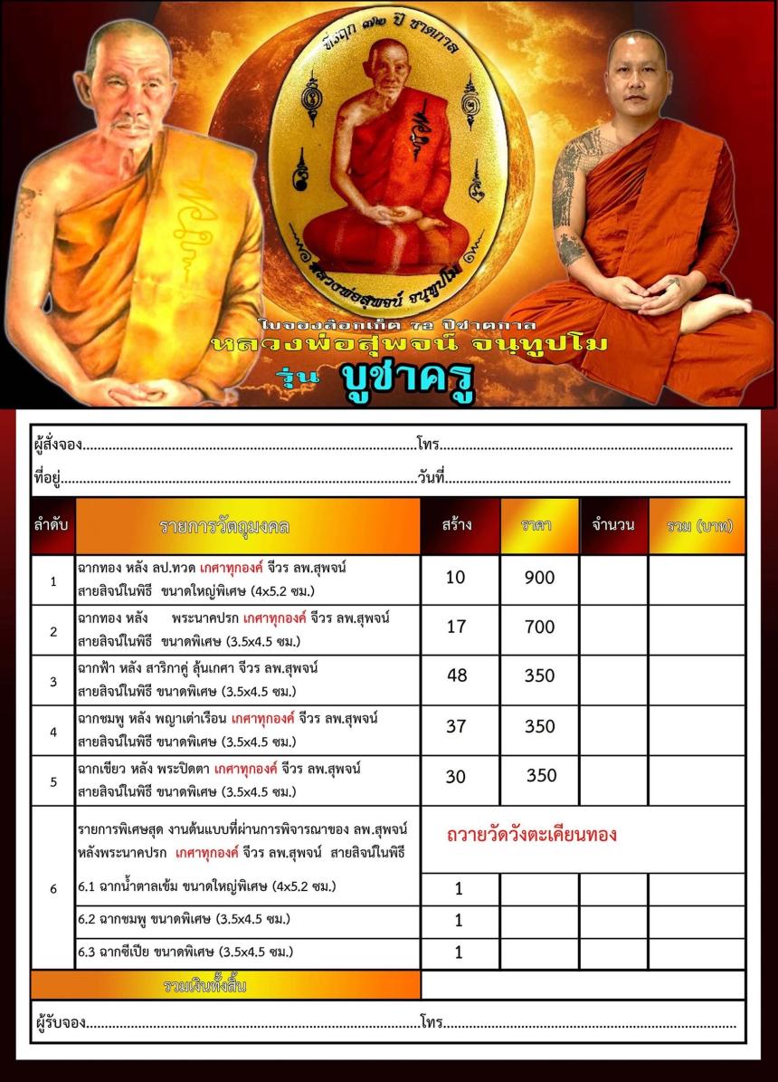 หลวงพ่อสุพจน์ จนฺทูปโม พระเกจิต้นตำรับวิชาพุทธคง วัดศรีทรงธรรม จ.นครสวรรค์ เปิดจองครับ