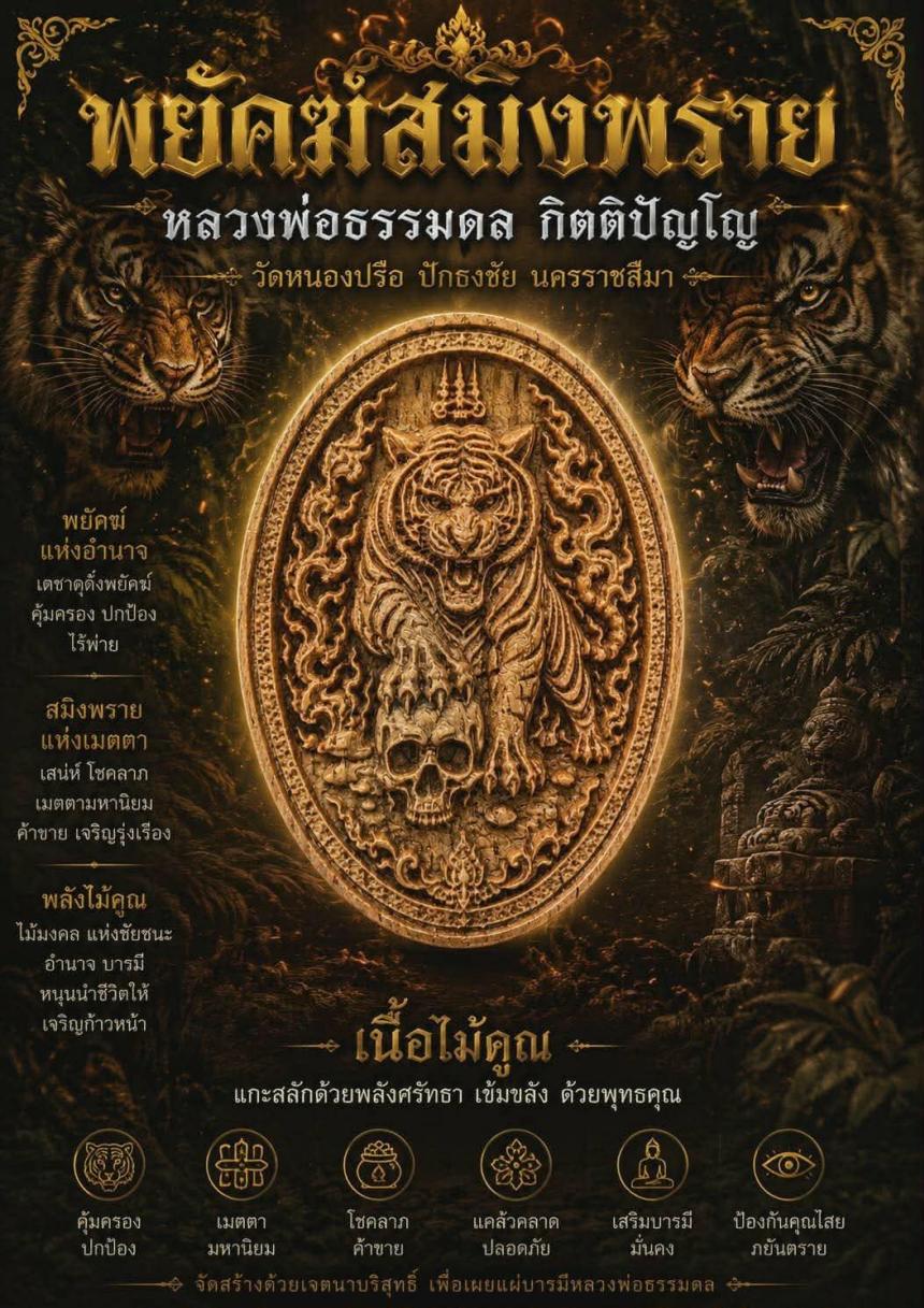 เปิดจอง “พยัคฆ์สิงห์พราย” 🔥 เสือมหาอำนาจแห่งปี…ของแรง!! เปิดจองครับ