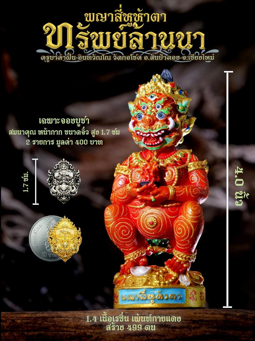 ครูบาคำฝั้น อินทวฺณโณ วัดกอโชค จ.เชียงใหม่ เปิดจองครับ