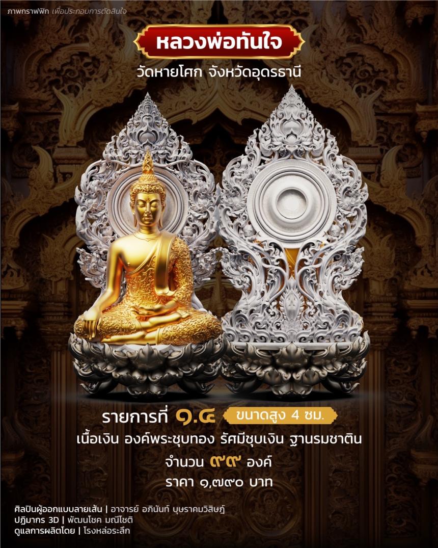เปิดจอง หลวงพ่อทันใจ วัดหายโศกจังหวัดอุดรธานี