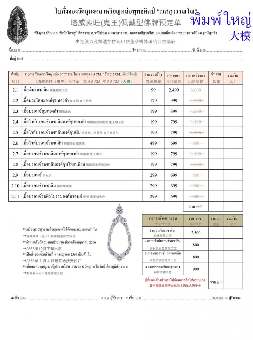 เปิดสั่งจอง “เหรียญเวสสุวรรณโณ” เปิดจองครับ