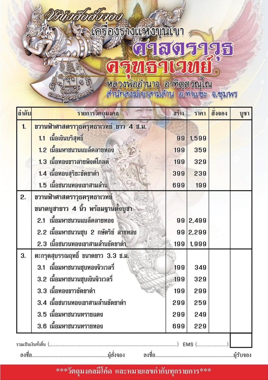 หลวงพ่ออำนาจ อาทิตฺตวณฺโณ สนส.เขาสามล้าน อ.ท่าแซะ จ.ชุมพร เปิดจองครับ