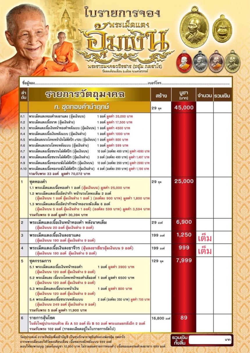 หลวงพ่อชอุ้ม วัดตะเคียนเลื่อน จ.นครสวรรค์ เปิดจองครับ