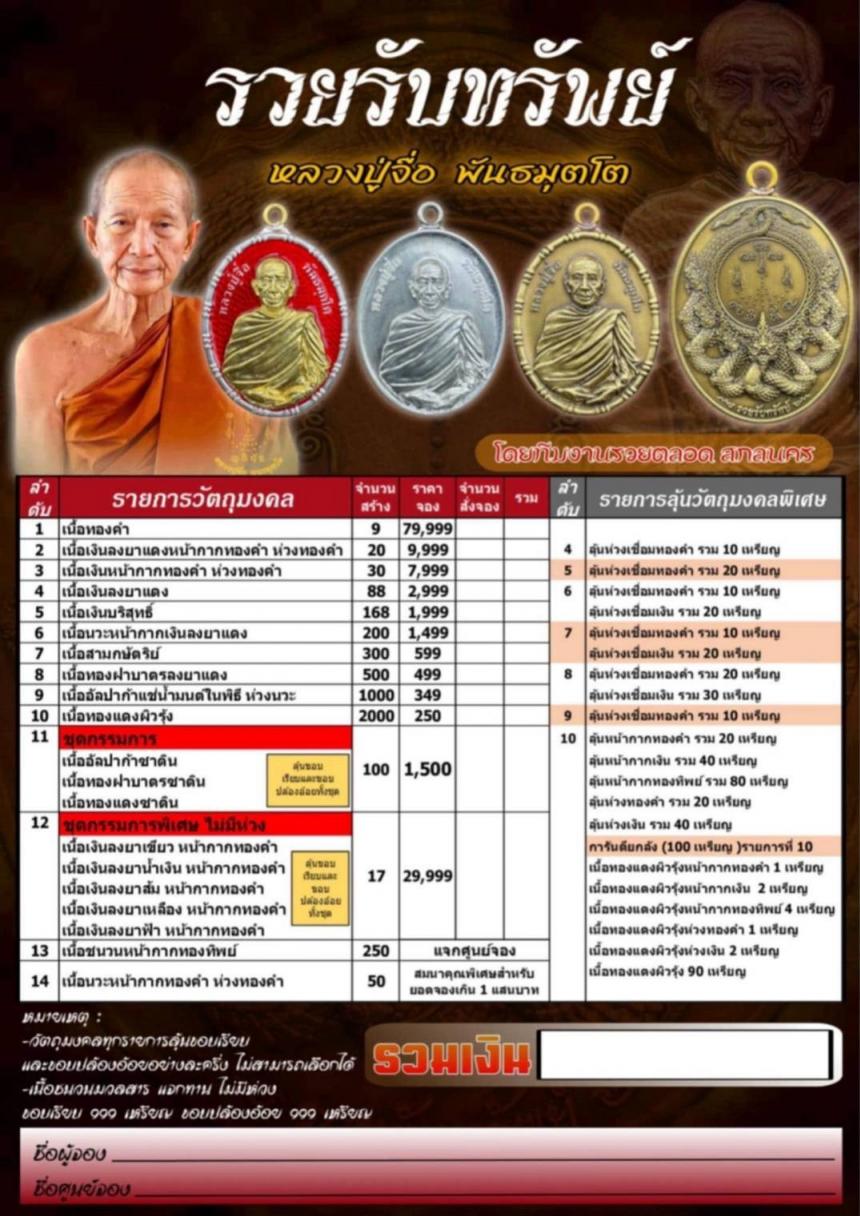 หลวงปู่จื่อ_พันธมุตโต (เหรียญรุ่นนี้ไม่มีดีแค่ชื่อแน่นอน) เปิดจองครับ