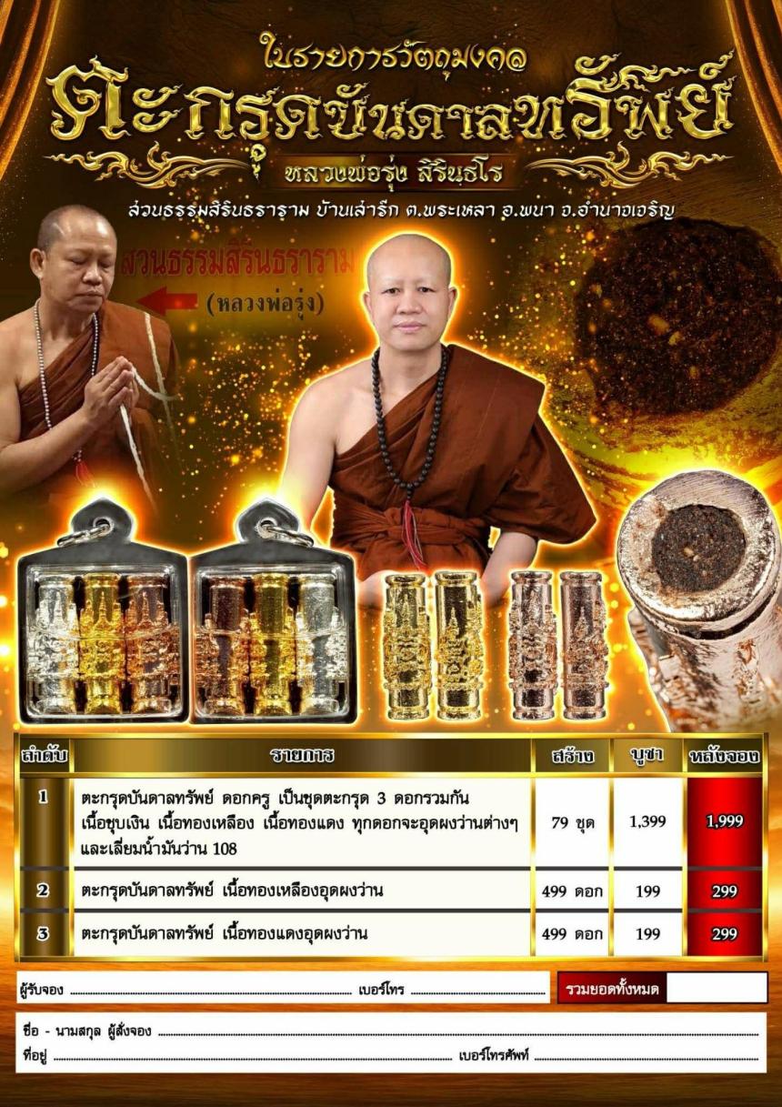 หลวงพ่อรุ่ง สิรินฺธโร สวนธรรมสิรินธราราม บ้านเสารีก ต.พระเหลา อ.พนา จ.อำนาจเจริญ