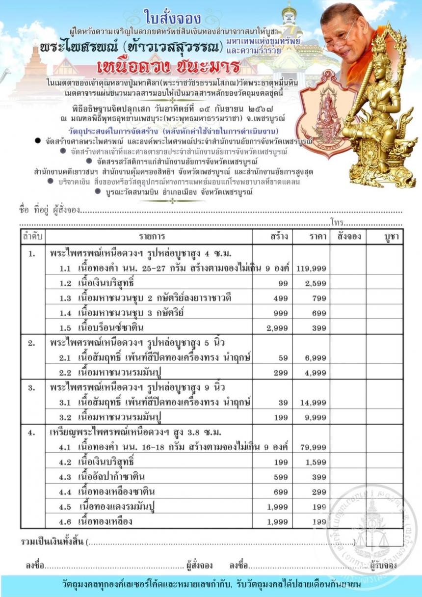 เปิดสั่งจองบูชา #มหาเทพแห่งขุมทรัพย์และอำนาจวาสนา #พระไศรพณ์ รุ่น #เหนือดวงชนะมาร เปิดจองครับ