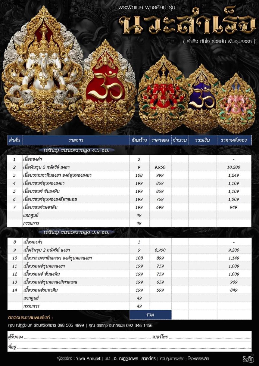 🔱เปิดจองจอง🔱 พระพิฆเนศ พุทธศิลป์       รุ่น นวะสำเร็จ 