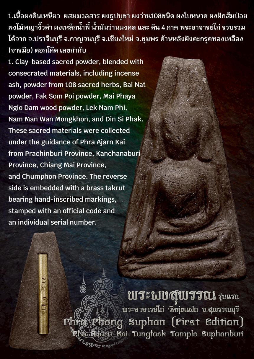 พระผงสุพรรณ รุ่นแรก 📌 พระผงสุพรรณ เป็นหนึ่งในชุด “พระเบญจภาคี” ปางมารวิชัย(ชนะมาร)