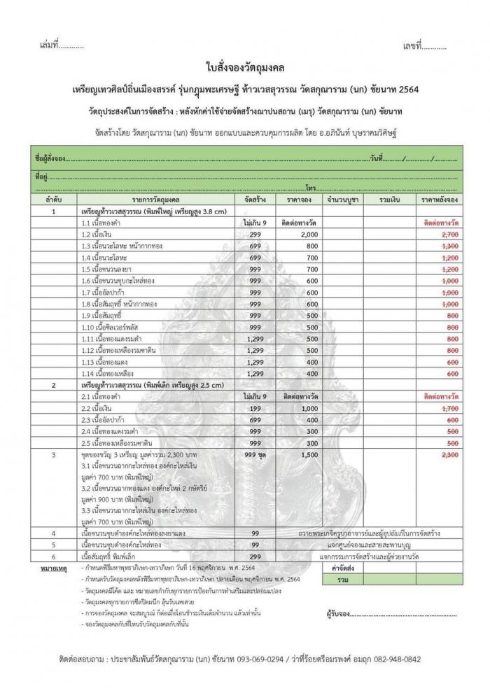 เหรียญเทวศิลป์ถิ่นเมืองสรรค์ ท้าวเวสสุวรรณ วัดสกุณาราม (นก) #รุ่นกฎุมพะเศรษฐี วันที่ 17 มิย. 2564 เวลา 12.29 น.เปิดจองครับ