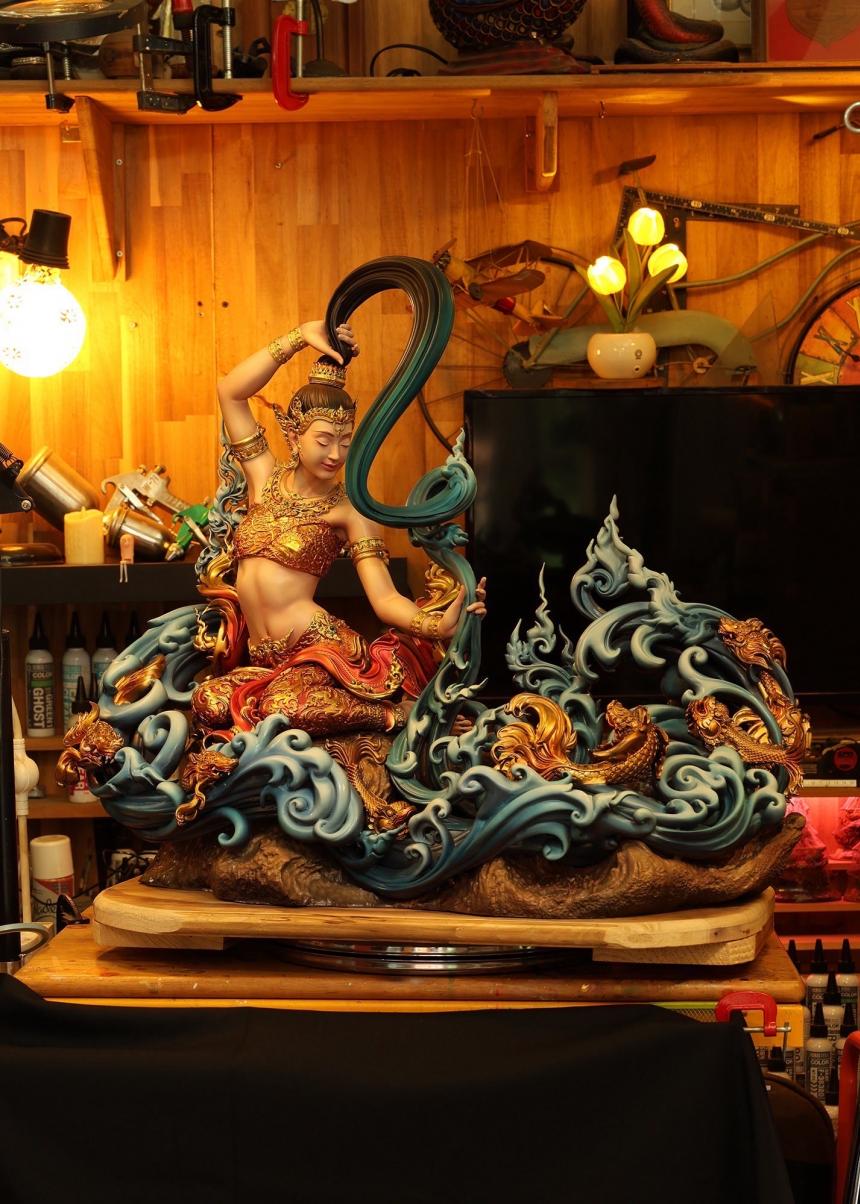 รายละเอียดการสั่งจองผลงาน “พระแม่ธรณี” ขนาดบูชาสูง 61 Cm. กว้าง 74 Cm. ลึก 41 Cm. เปิดจอง