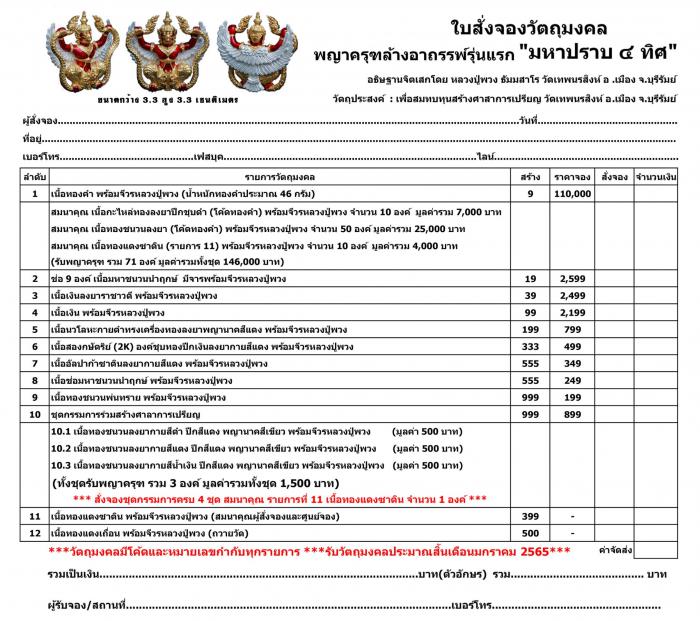 หลวงปู่พวง ธัมมสาโร วัดเทพนรสิงห์  อ.เมือง จ.บุรีรัมย์”รุ่นมหาปราบ 4 ทิศ เปิดจองครับ