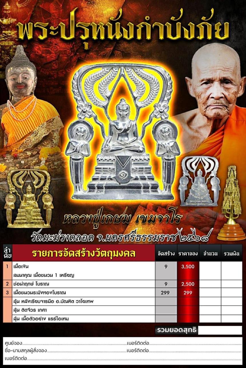 พระปรุหนังกำบังภัย หลวงปู่เกษม เขมจาโร วัดมะม่วงตลอด เปิดจองครับ