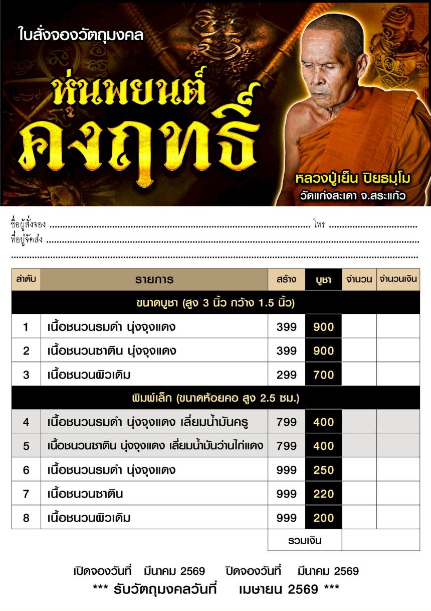 หุ่นพยนต์คงฤทธิ์ รุ่นนี้ลงอักขระยันต์รอบองค์  เปิดจองครับ