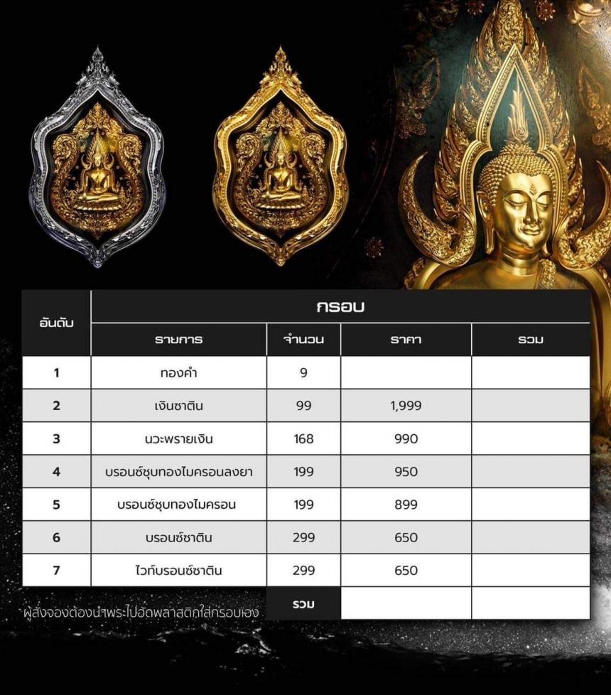 เหรียญพระพุทธชินราช วัดพระพุทธบาทดงงู เปิดให้จอง